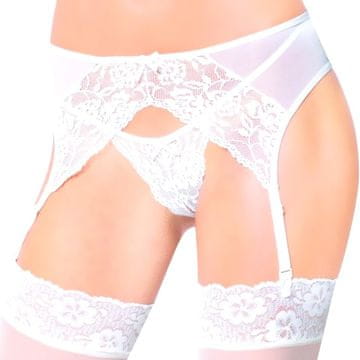 Bel komplet - podvezica in odprte tangice SoftLine 3317 S/M