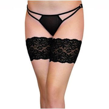 Stegenski trakovi SoftLine 5545 XL iz čipke proti odrgninam, črni