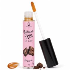 Secret Play Brownie Vibrant Kiss vibrirajoči sijaj za ustnice za oralni seks