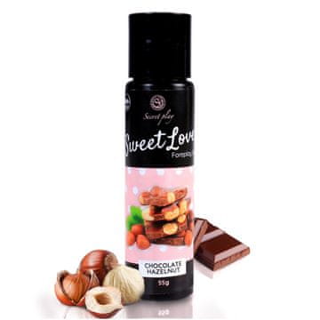 Secret Play Užitni erotični gel za oralni seks in masažo, čokoladno-oreščkov, 60 ml,