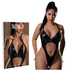 Daring! Bodi Wetlook z zadrgo in odprtim hrbtom, seksi perilo - S/M