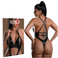 Daring! Bodi Wetlook z zadrgo in odprtim hrbtom, seksi perilo - S/M