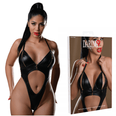 Daring! Bodi Wetlook z zadrgo in odprtim hrbtom, seksi perilo - S/M