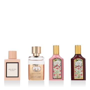 Gucci Mini Set darilni set parfumska voda Bloom 5 ml + parfumska voda Flora Gorgeous Gardenia 5 ml + parfumska voda Flora Gorgeous Gardenia Intense 5 ml + toaletna voda Guilty Pour Femme 5 ml za ženske