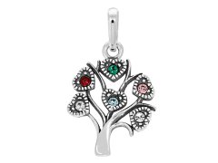 Seijou Srebrni obesek Barvito drevo sreče s kubičnim cirkonom Amulet