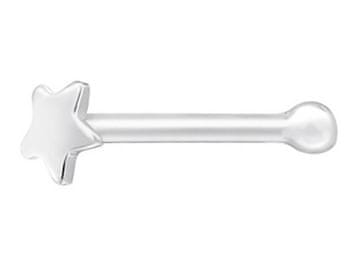 Seijou Srebrni nosni obroček zvezda 2,2 mm piercing za nosnico srebro 925