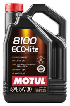 Motul OLJE 5W30 5L 8100 ECO LITE SP-RC / GF-6A / GM DEXOS1 GEN3 / MS-6395 / 9.55535-CR1 / WSS-M2C929A/946A / 946B1/961A1 / 6094M / 4718M