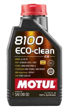 Motul OLJE 0W30 1L 8100 ECO CLEAN DPF / C2 / SN / WSS M2C 950-A / 9.55535-GS1 / STJLR.03.5007 / MS-13340 / TOYOTA / HONDA / SUBARU