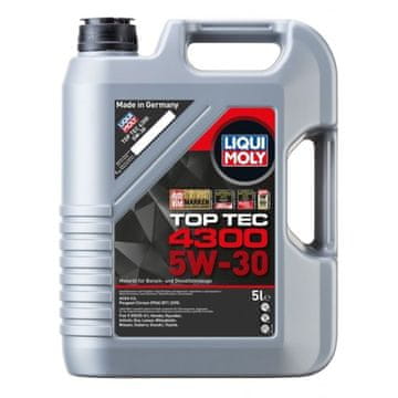 Liqui Moly OLJE 5W30 5L TOP TEC 4300 DPF/FAP / C2 / SN/CF / B71 2290 / RN0700 / GF-3