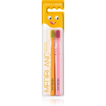 Otroška zobna ščetka Ultra Soft Orange/Pink 2 kosa