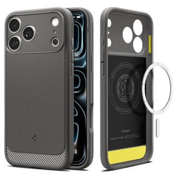 Spigen Spigen Rugged Armor MagSafe ovitek za iPhone 18 Pro Max / 17 Pro Max - Siva