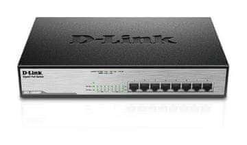 slomart D-Link DGS-1008MP Unmanaged Gigabitni mrežni stikalo, 8 portov