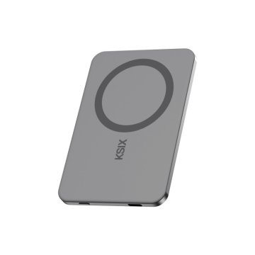 Ksix prenosna baterija 3000 mAh, magnetno polnjenje 15 W, PD 20 W, ultra tanka, siva