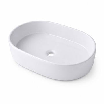Northix Keramični umivalnik za pult, bel, 55 x 34 x 14,5 cm