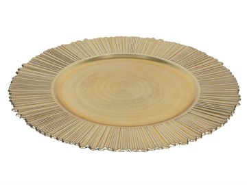 OKRASNI KROŽNIK 33CM ZLATI