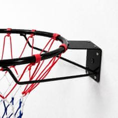 Northix 45 cm stenski košarkarski koš s tribarvno mrežo