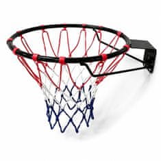 Northix 45 cm stenski košarkarski koš s tribarvno mrežo
