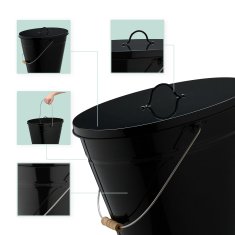Northix Pepelnik s pokrovom 18,5 L