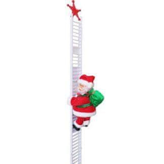 Smania Plezajoči Božiček Mr. Kringle, ki pleza na lestev