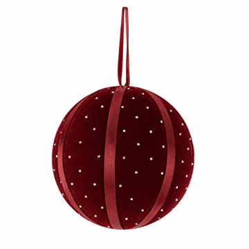 Rayher.	 Balonček žametni 10cm rdeč