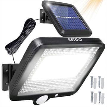 Retoo SONČNA LUČ Z SENZORJEM GIBANJA, 100 LED, ENERGIJSKO UČINKOVITA -E077, modra kartonska škatla