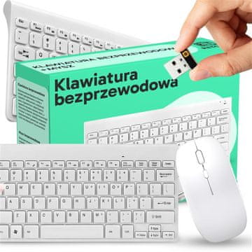 Retoo BREZŽIČNA TIPKOVNICA IN MIŠ, KOMPLET USB MINI SLIM E799