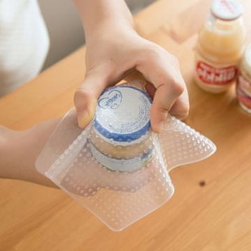 Retoo UNIVERZALNI SILIKONSKI POKROVI, 4 KOSI, ZA HRANO