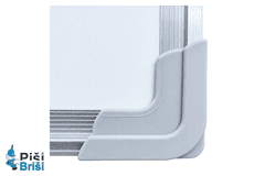 BELA magnetna TABLA 60x90cm AbcFrame + Starter pribor WH103ABCX