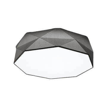 LED stropna svetilka Geo Fabric z daljinskim upravljalnikom, nastavljiva barvna temperatura 2700K-6500K, zatemnitev 10-100%, 2500 lumnov, časovnik, nočni način, sodobna tekstilna luč za dom