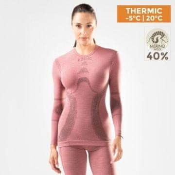 IRON-IC Merino 40 Thermic Rose – ženska termo majica z merino volno
