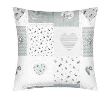Bombažna prevleka za vzglavnik - 40x40 cm - Heart patchwork