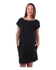Jožánek Ženska bombažna obleka z žepi ZOE XS/S Črna