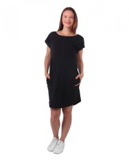 Jožánek Ženska bombažna obleka z žepi ZOE XS/S Črna