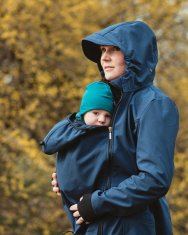 Jožánek Softshell jakna 3v1 za nosečnost in nošenje otroka Andrea M do 165 cm temno modra