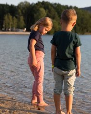 Jožánek Lahke baggy hlače za otroke 110 stara roza