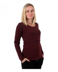 Jožánek Majica za dojenje Katarina, dolgi rokav M/L klaret