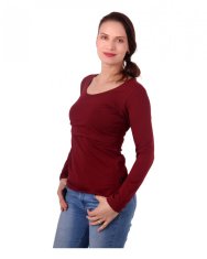 Jožánek Majica za dojenje Katarina, dolgi rokav L/XL bordo