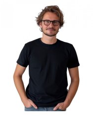 Jožánek Moška majica Marek, kratki rokavi M Črna