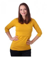 Jožánek Majica za dojenje Katarina, 3/4 rokavi M/L gorčica