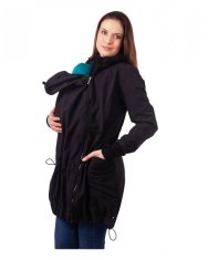 Jožánek Softshell jakna 3v1 za nosečnost in nošenje otroka Andrea – črna M Črna