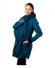 Jožánek Softshell jakna 3v1 za nosečnost in nošenje otroka Andrea do 165 cm turkizna; bencin