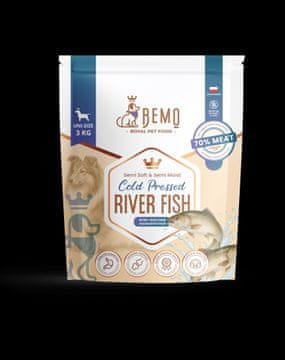 BE Cold Pressed River Fish - hladno stiskana hrana za pse z rečnimi ribami 3 kg