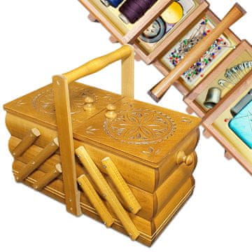 PREMIUM REZLJAN LESENI STROJ ZA VDEVANJE NITJA Posoda za niti Šivalni pripomočki
