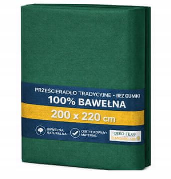 Tradicionalna rjuha z elastiko 100% BOMBAŽ 200x220, ZELENA