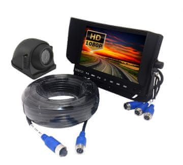 Ert Komplet AHD: Izboljšana 2-megapikselna kamera za vzvratno vožnjo + 7-palčni monitor 12V/24V 15m 4-pinska