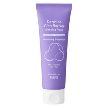 It PURITO Dermide Cica Barrier Sleeping Pack - Regenerativna nočna krema za obraz z izvlečkom centelle asiatica - 80 ml