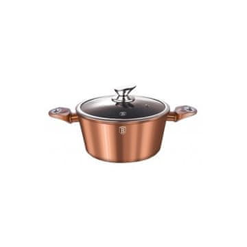 Berlingerhaus Lonec z marmorno površino in pokrovom BH 1515 24 cm Rosegold Metallic Line