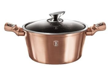 Berlingerhaus Pekač z marmorno površino BH-6194 Pekač z marmorno površino in pokrovom 30 cm Rosegold Metallic Line