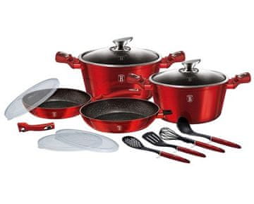 Berlingerhaus Set posod BH-7057 13 ks Burgundy Metallic Line I