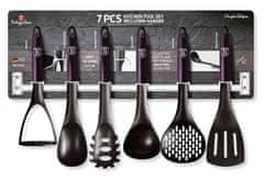 Berlingerhaus Kuhinjski pripomočki BH-6331 Kitchen Utensils with Wall Mount 7 pcs Purple Eclipse Collection